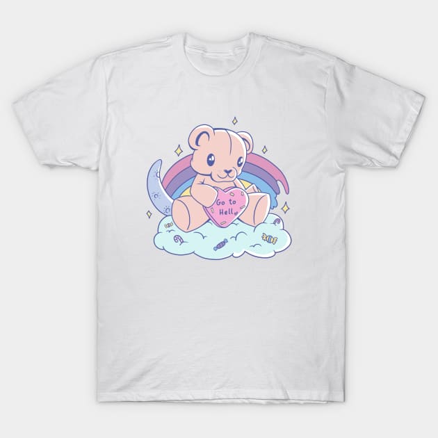 Cute Bear - Go T Hell T-Shirt by Haygoodies